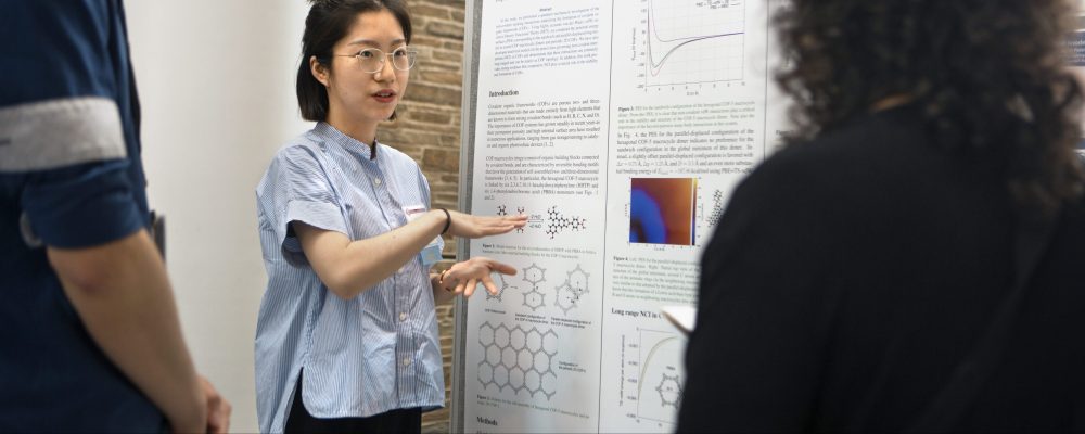 Graduate students present their posters at the 2017 Center for Materials Research (CCMR) Symposium.